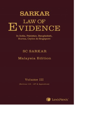 Sarkar Law of Evidence (Malaysia Edition)