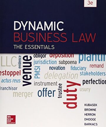 Dynamic Business Law: The Essentials, 3rd Edition